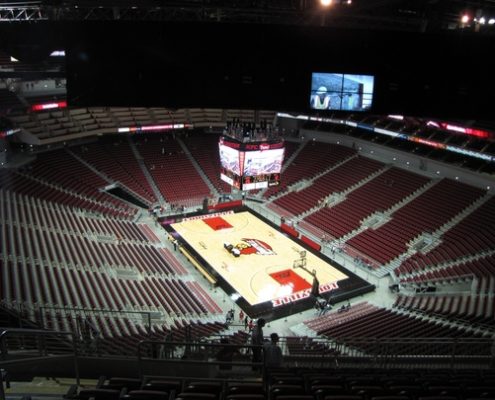 Hiny Hiders Bathroom Partitions at the KFC Yum! Center