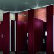 Burgundy Hiny Hiders Restroom Partitions