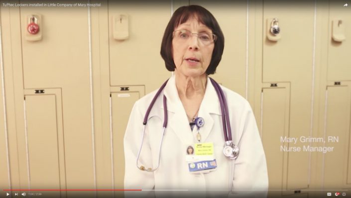 Tufftec Lockers Testimonial<br>Little Company of Mary Hospital Tufftec Lockers Testimonial