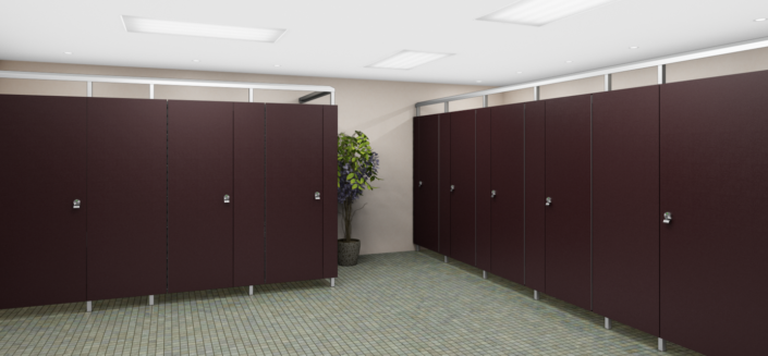 Mahogany Orange Peel Eclipse Partitions