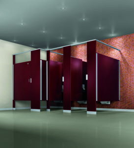 Mahogany toliet partition lr