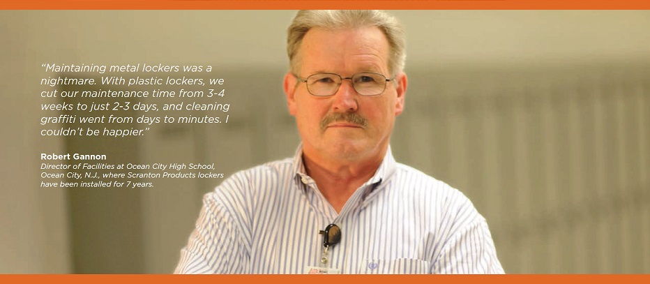 Robert Gannon, High School Facilities Director, on the benefits of HDPE lockers.