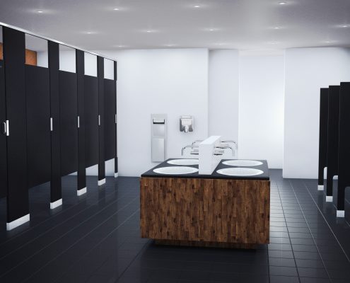 Black HDPE Stalls and Vanity