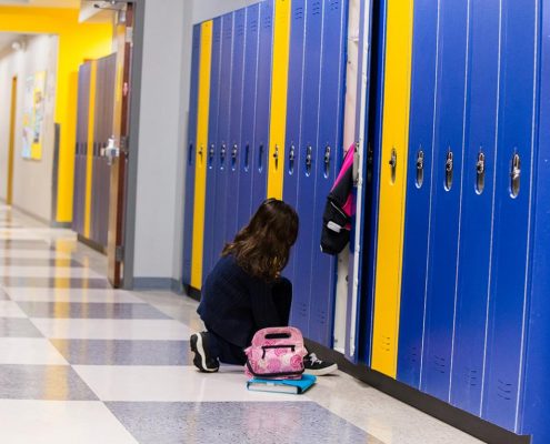 Student at a Duralife Locker Created by Scranton Products