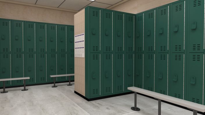 Hunter Green Tufftec Lockers