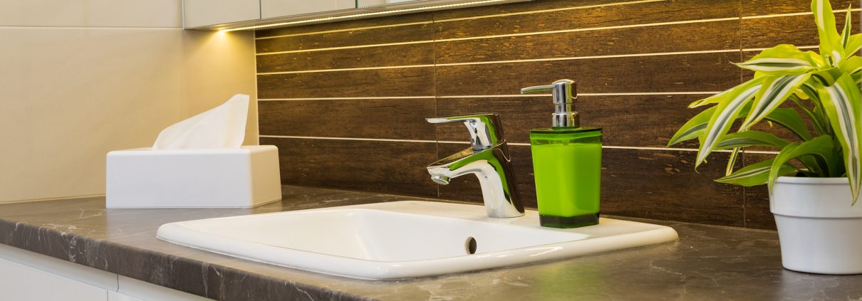 Earth Toned Bathroom interior