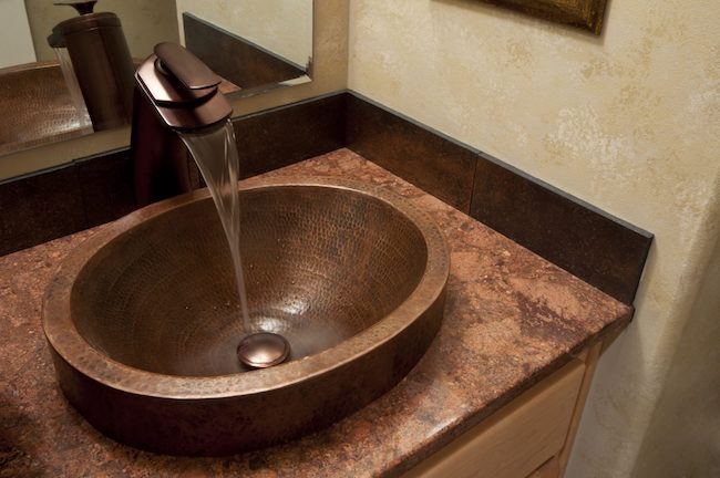 Bronze Metallic Sink