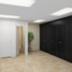 Black & White Aria Partitions in Commercial Restroom