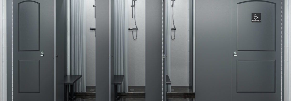 Aria Partitions Commercial Shower Stalls