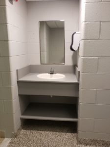 New Scranton Products Ridge Series Commercial Vanities at Lewes Police Dept