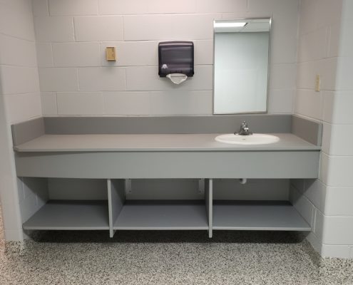 New Scranton Products Ridge Series Commercial Vanities at Lewes Police Dept